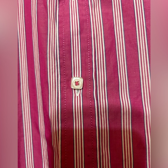 Bugatchi pink stripes long sleeve short L - Picture 3 of 6